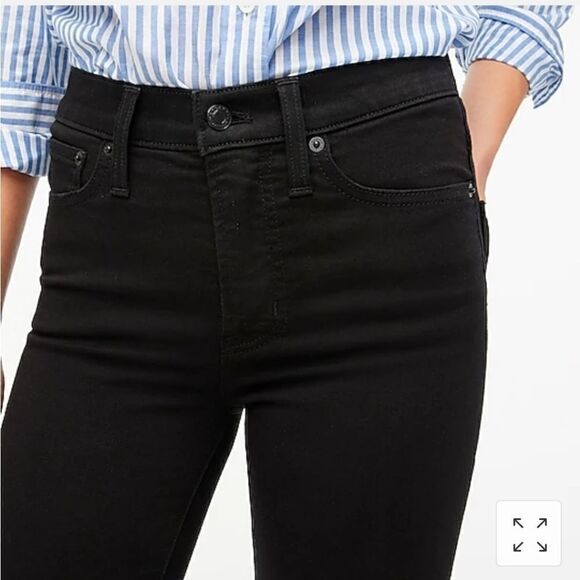 J. CREW 10" highest-rise black skinny jean 25 - Picture 3 of 8